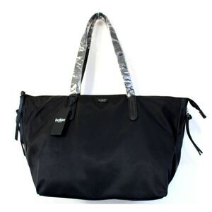 NWT Botkier BLACK NYLON PVC LEATHER ZIP TOP HANDBAG SHOPPER TOTE SHOULDER BAG